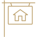 line drawing of real estate for sale sign