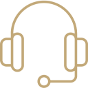 line drawing of an audio headset